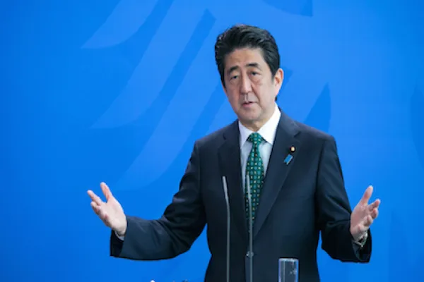 Japan's Prime Minister Shinzo Abe Holds Talks With German Chancellor Angela Merkel