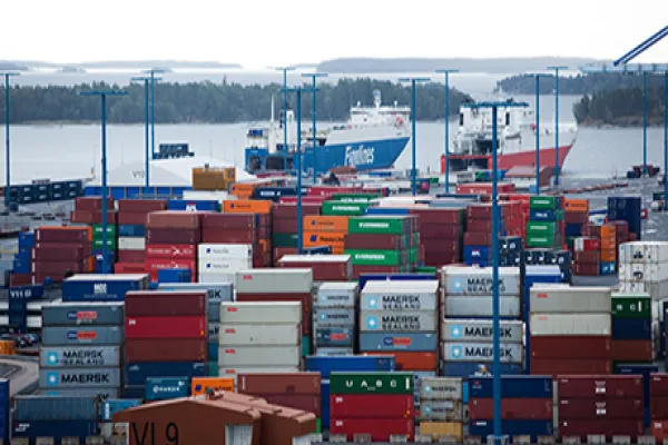 Finnlines Oyj Shipping Company At Vuosaari Port