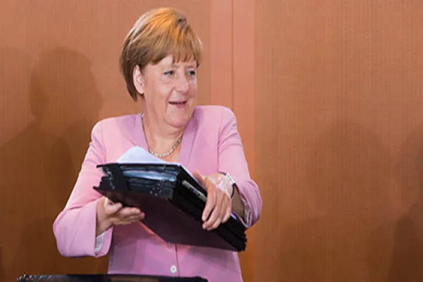 Germany's Chancellor Angela Merkel Attends Cabinet Meeting As Lawmakers Balk At Greek Deal
