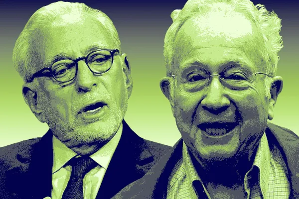 (left) Nelson Peltz of Trian Fund Management LP, (Patrick T. Fallon/Bloomberg), (right) Marty Lipton of Wachtell Lipton Rosen & Katz, (David Paul Morris/Bloomberg)