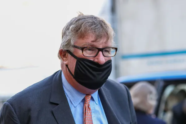 Crispin Odey outside Westminster Magistrates Court in London, U.K. (Simon Dawson/Bloomberg)