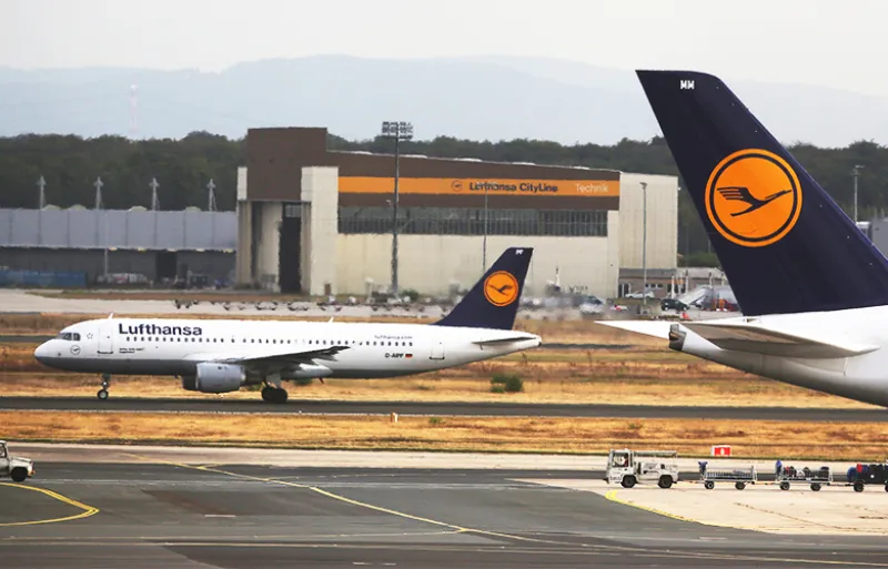 Deutsche Lufthansa AG passenger jets, Frankfurt, Germany (Alex Kraus/Bloomberg).