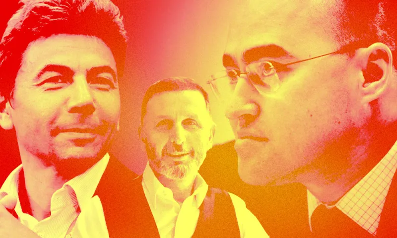 Pavel Grachev, CEO Polyus PJSC; Muharrem Usta, CEO MLP; Alexey Kornya, CEO Mobile Telesystems Russia. (Courtesy, Bloomberg photos)