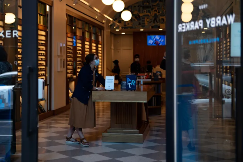 A Warby Parker store in Philadelphia. (Kriston Jae Bethel/Bloomberg)